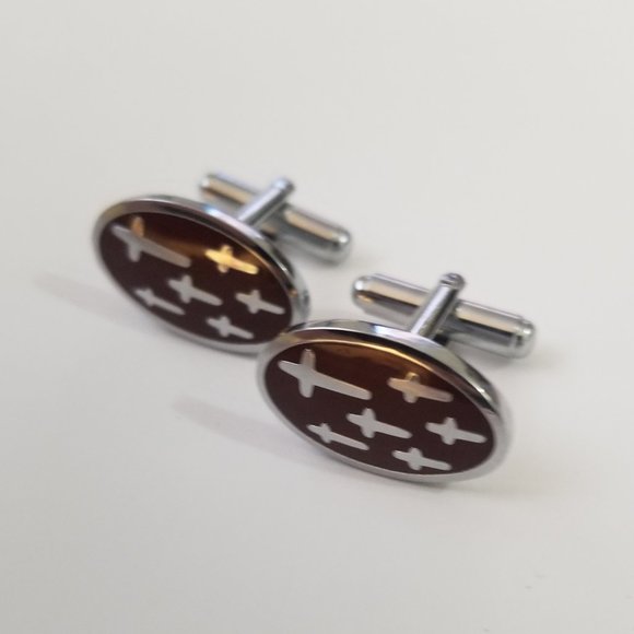 NWOT  Stainless Steel Cross Cufflinks - Picture 1 of 3